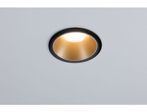 Oprawa do wbudowania COLE GU10. max. 10W 88mm 230V czarny matowy/ złoty matowy - 4