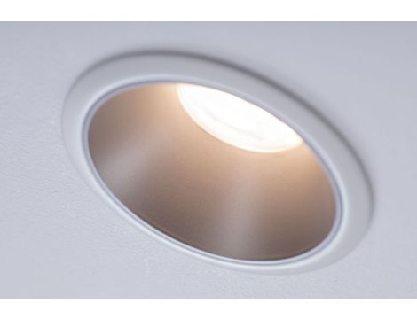 Oprawa do wbudowania COLE GU10. max. 10W 88mm 230V biały matowy/ srebrny matowy - 5