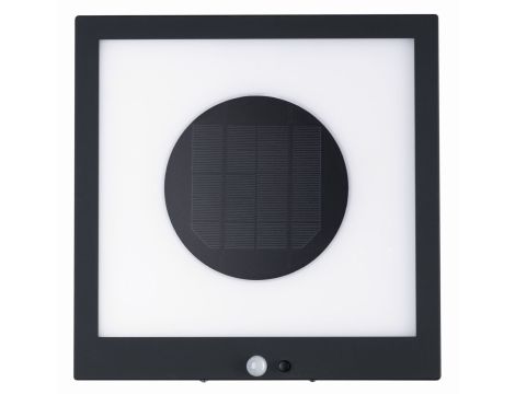Oprawa elewacyjna TAIJA LED solar PIR 3000K 35lm 300x300 IP44 antracyt - 3