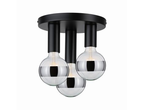 Lampa sufitowa Neordic Skogen plafon max.3x20W E27 230V czarny / metal - 3