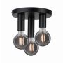 Lampa sufitowa Neordic Skogen plafon max.3x20W E27 230V czarny / metal - 5