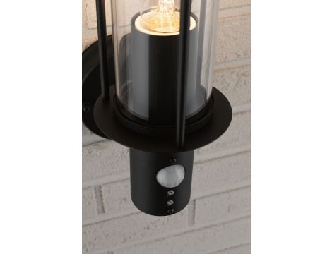 Oprawa elewacyjna CLASSIC z czujnikiem ruchu i zmierzchu IP44 max.15W E27 230V ciemnoszara / metal / szkło - 6