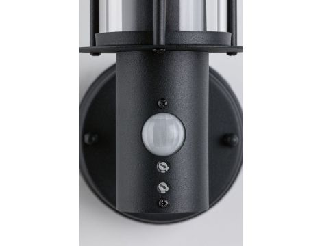 Oprawa elewacyjna CLASSIC z czujnikiem ruchu i zmierzchu IP44 max.15W E27 230V ciemnoszara / metal / szkło - 5