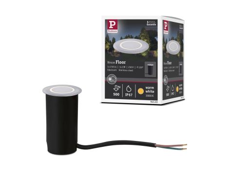 Oprawa do wbudowania HOUSE LED 2W 20lm 3000K IP67 okrągła 230V szczotkowane żelazo / stal nierdzewna - 5