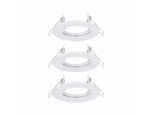 Oprawa wpuszczana max. 3xW GU10 230V 3-częściowy zestaw bez źródła Biały
