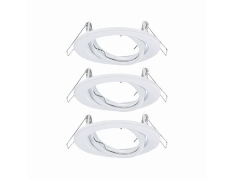 Oprawa wpuszczana max. 3xW GU10 230V ruchoma 3-częściowy zestaw bez źródła Biały