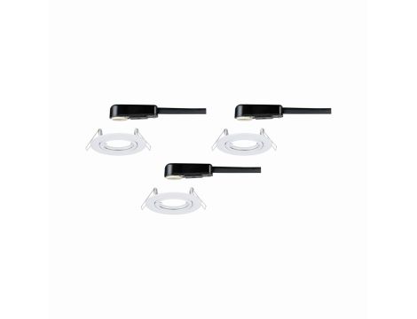 Oprawa wpuszczana max. 3xW GU10 230V ruchoma 3-częściowy zestaw bez źródła Biały - 4