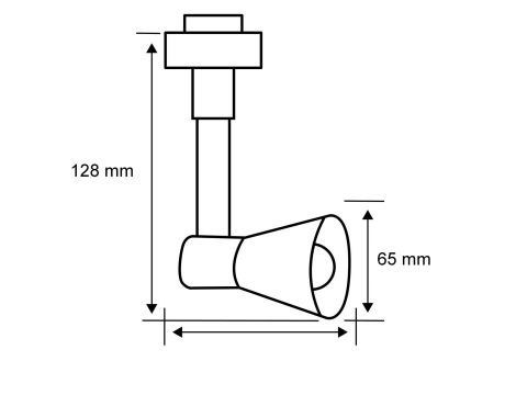 Reflektor na szynoprzewód URail TUBE GU10 max.10W 230V chrom matowy/ chrom - 4