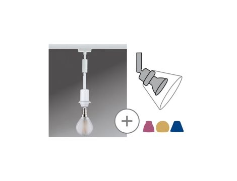 Lampa wisząca na szynoprzewód URail Deco System E14 max.1x20W 135cm 230V biały / metal - 4