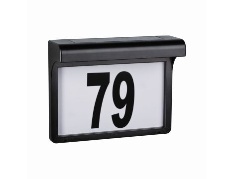 Oprawa elewacyjna DAYTON II LED solar numer domu + czujnik zmierzchu 3000K IP44 czarny / tworzywo sztuczne - 2