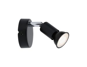 Oprawa ścienno-sufitowa CAROLINA GU10 max. 1x10W IP44 230V antracyt / chrom - image 2