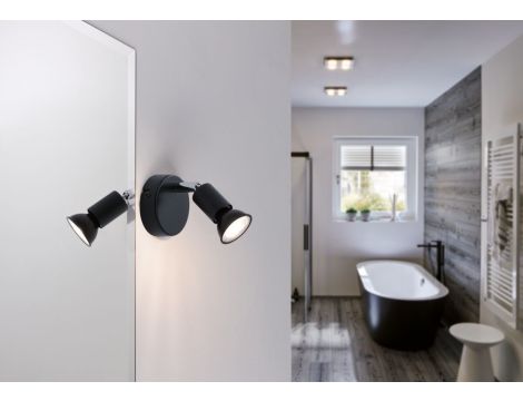 Oprawa ścienno-sufitowa CAROLINA GU10 max. 1x10W IP44 230V antracyt / chrom - 4