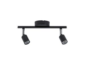 Oprawa ścienno-sufitowa CAROLINA GU10 max. 2x10W IP44 230V antracyt / chrom