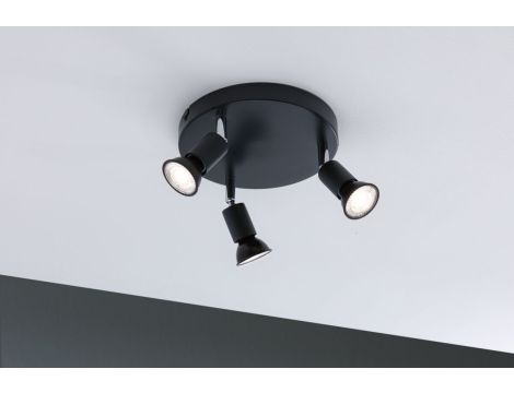 Oprawa ścienno-sufitowa CAROLINA okrągła GU10 max. 3x10W IP44  230V antracyt / chrom - 4