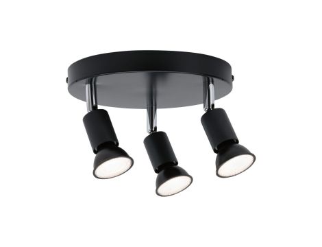 Oprawa ścienno-sufitowa CAROLINA okrągła GU10 max. 3x10W IP44  230V antracyt / chrom - 3