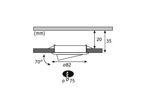 Zestaw opraw wbudowanych LED 3x4.8W wychylna 70 stopni 450lm 3000K 230V biały matowy / tworzywo sztuczne - 6