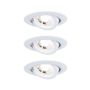 Zestaw opraw wbudowanych LED 3x4.8W wychylna 70 stopni 450lm 3000K 230V biały matowy / tworzywo sztuczne - 2