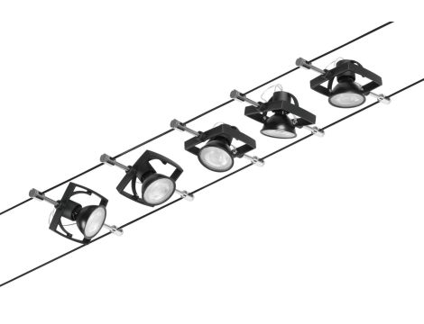 System linkowy zestaw Mac II max 5x10W GU5,3 12V DC 2 x 5 metrów czarny mat/ chrom - 2