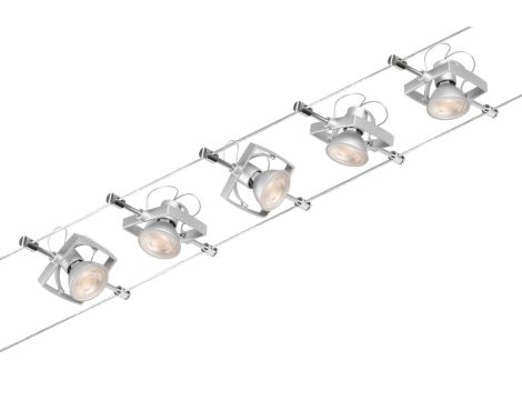 System linkowy zestaw Mac II max 5x10W GU5,3 12V DC 2 x 5 metrów chrom mat / chrom - 2