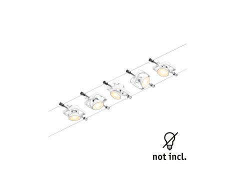 System linkowy zestaw Mac II max 5x10W GU5,3 12V DC 2 x 5 metrów biały mat/chrom - 2