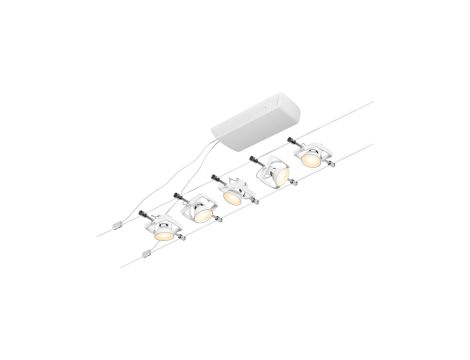 System linkowy zestaw Mac II max 5x10W GU5,3 12V DC 2 x 5 metrów biały mat/chrom - 4