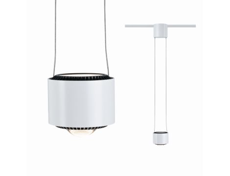 URail zwis Aldan 1x13W Biały/ Czarny 230V metal ściemniany - 2