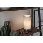 Lampka stołowa PIA max.1x25W E14 z wyłącznikiem 230V biały / metal / tkanina - 6