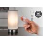 Lampka stołowa PIA max.1x25W E14 z wyłącznikiem 230V biały / metal / tkanina - 8