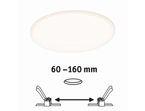 Panel wpuszczany HomeSpa Veluna VariFit SH Zigbee 15W 3000-6500K 1000lm 185mm satyna / tworzywo sztuczne - 7