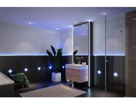 LumiTiles Extension Square 10x10cm 1x?W 2700K 12V Biały Tworzywo sztuczne/ Aluminium - 12