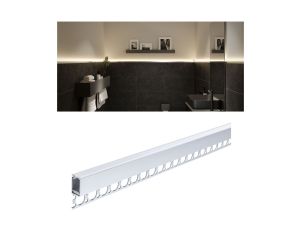 LumiTiles Border profil do wbudow 2m w zest dyfuzor Aluminium/Satynowy