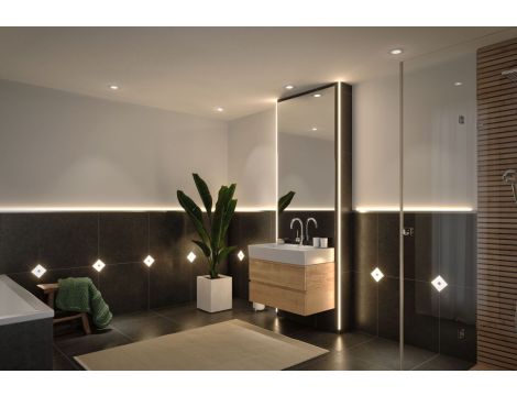 LumiTiles Border profil do wbudow 1m w zest dyfuzor Aluminium/Satynowy - 6