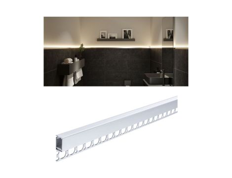 LumiTiles Border profil do wbudow 1m w zest dyfuzor Aluminium/Satynowy