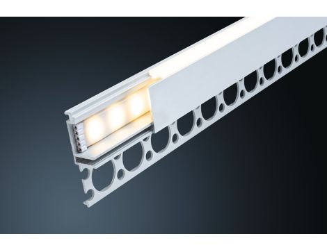LumiTiles Border profil do wbudow 1m w zest dyfuzor Aluminium/Satynowy - 3