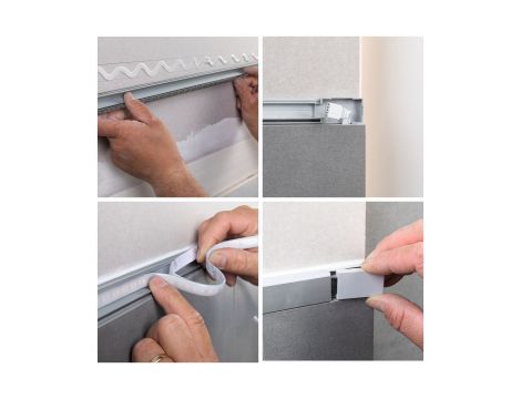 LumiTiles Border profil do wbudow 1m w zest dyfuzor Aluminium/Satynowy - 5