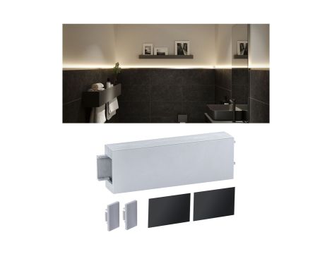 LumiTiles Border profil 4cm wtyczka pokrywa lewa/prawa Antracyt