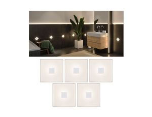 LumiTiles Basic Set Square 10x10cm 5x?W 2700K 12V Biały Tworzywo sztuczne/ Aluminium