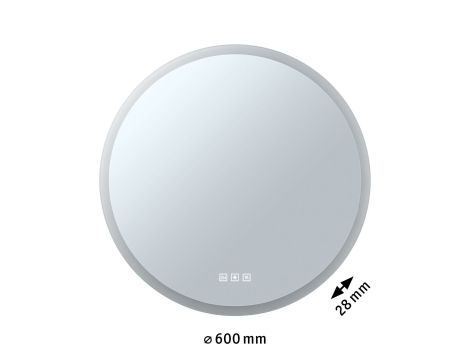 Lustro łazienkowe MIRRA LED 21W DIM 1580lm 2700/4000/6500K 600mm IP44 230V biały / lustro / metal / akryl - 8