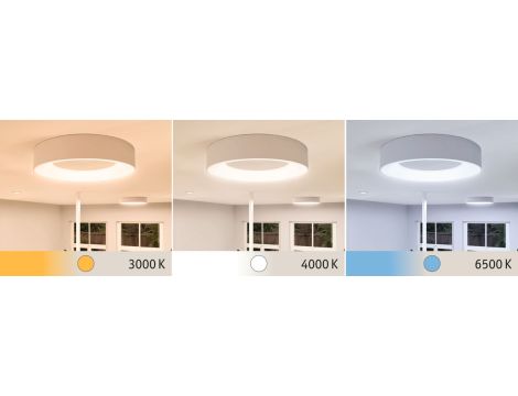 Plafoniera CASCA LED 16W 1400lm okrągła 300mm 2700/4000/6500K IP44 230V biały / tworzywo sztuczne - 5