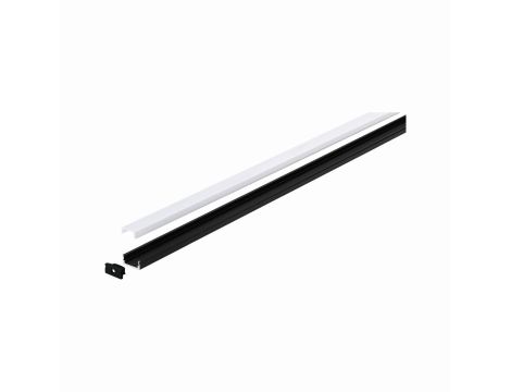 Profil taśmy Base LED biały dyfuzor 1m czarny / aluminium / tworzywo sztuczne - 5