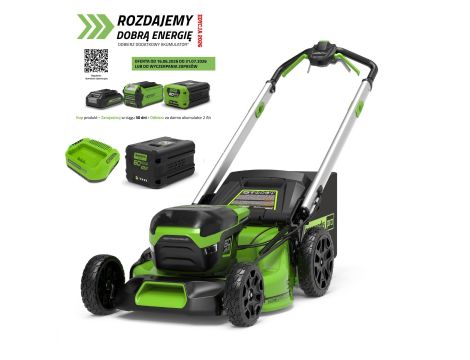 60V kosiarka 51 cm Greenworks GD60LM51SPK4 zestaw ładowarka + aku 4Ah
