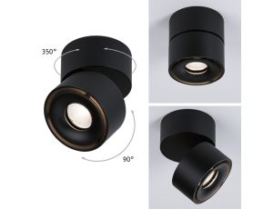 Oprawa sufitowa SPIRCLE LED 8W 550lm 36st. 3000K 230V czarny mat/ aluminium - image 2