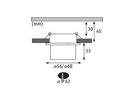 Oprawa do wbudowania GIL COIN LED 3-STEP DIM 6W 470lm 2700K IP44 230V biały matowy/ czarny matowy - 8