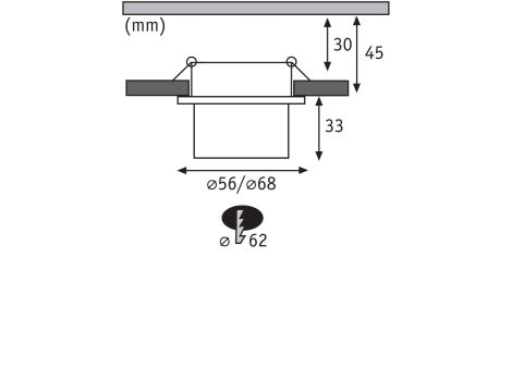 Oprawa do wbudowania GIL COIN LED 3-STEP DIM 6W 470lm 2700K IP44 230V czarny matowy/ szczotkowane żelazo - 9