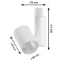 URail Spot Zeuz 1x33W 39st. Weiß 230V Metal/Plastic 3000K triac dimmable - 7