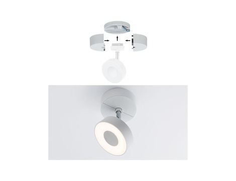 URail Single Spot-Base max50W biały 230V tworzywo - 2