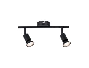 Oprawa ścienno-sufitowa CAROLINA GU10 max. 2x10W 230V czarny mat / metal - image 2