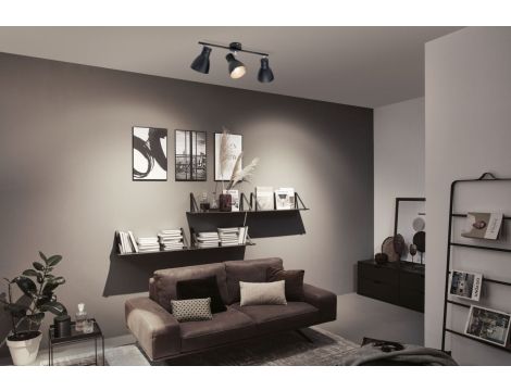 Oprawa ścienno-sufitowa DAVY max. 3x20W E27 230V czarny metal - 5