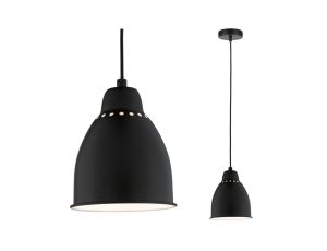 Lampa wisząca Neordic Hilla max.1x40W DIM E27 230V czarny / metal
