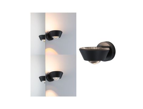 Oprawa ścienna SABIK LED DIM 13W 800lm/ 390lm 2700K  IP44 230V czarny / tworzywo sztuczne - 6